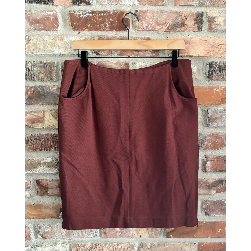 CAbi 3582 Burgundy Boss Pencil Skirt, 10